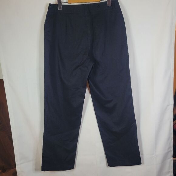 Denver Hayes Like New Classic Fit Casual Cotton Black Trousers - Picture 6 of 12